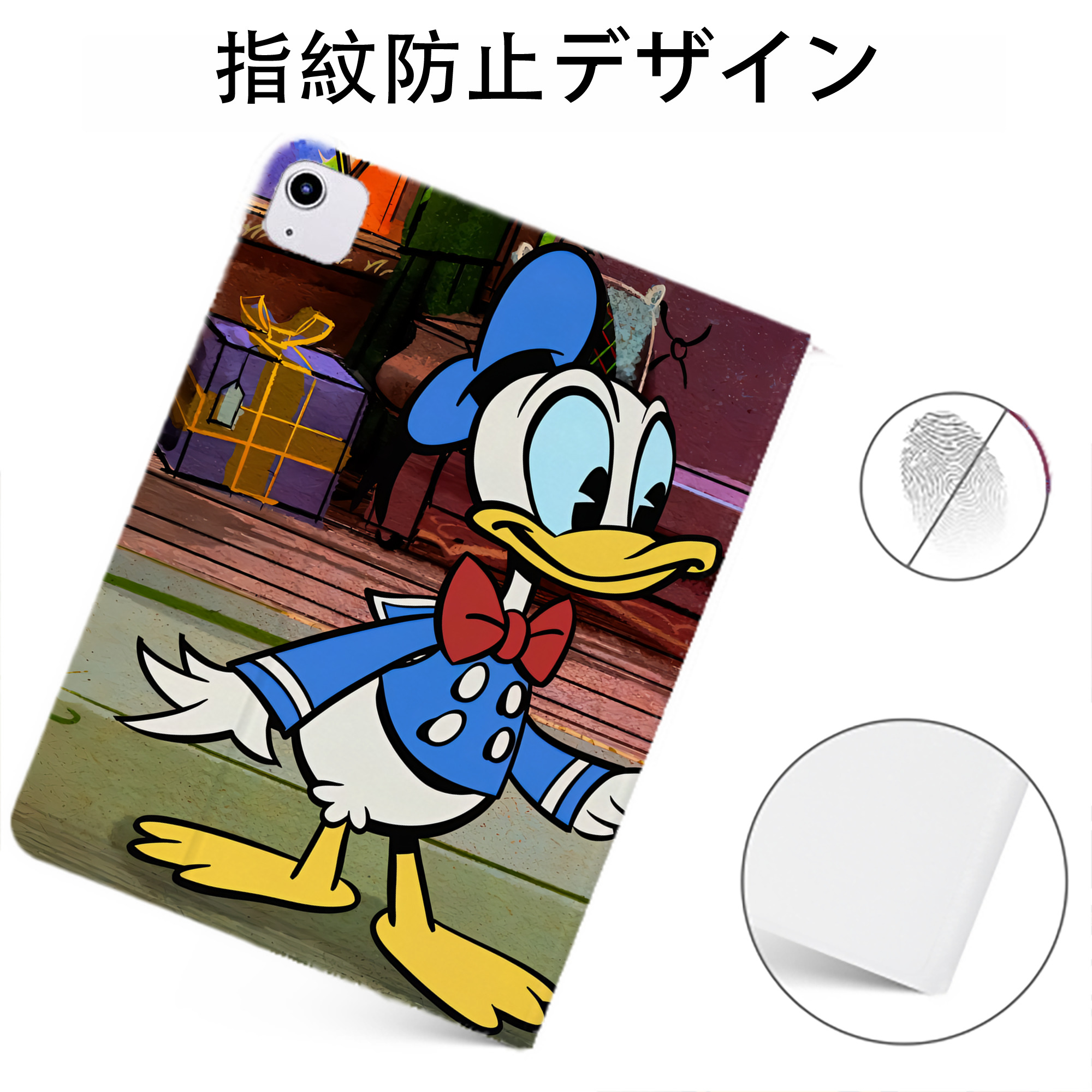 （画像用） ミッキーマウス Mickey Mouse IPadケース ペンホルダー付き ブックスタイルデザイン